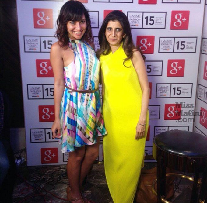 MissMalini in Turquoise & Gold's summer 2015 collection.