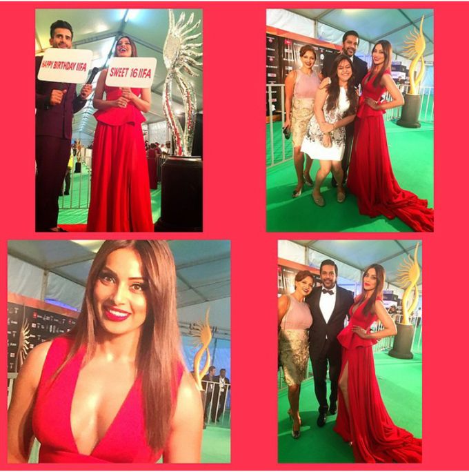 Bipasha Basu's green carpet fun with friends Rocky S and Deanne Panday