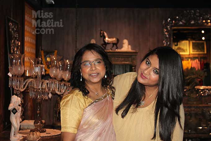 Swagata Dam & her mom in Gaurav Gupta & Swarovski