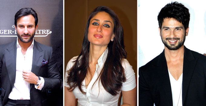 Saif Ali Khan, Kareena Kapoor Khan and Shahid Kapoor