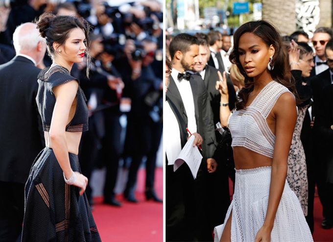 Two Models Sizzled While Wearing The Same Designer Crop Tops On The Cannes Red Carpet!