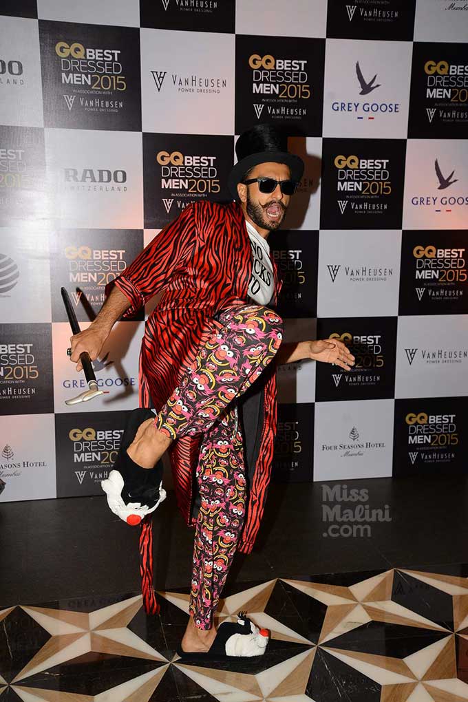 Ranveer Singh at the 2015 GQ Best Dressed Party (Photo courtesy | Viral Bhayani)