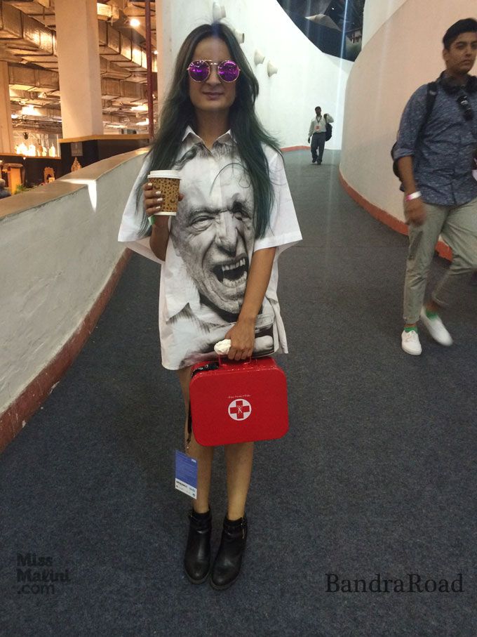 Verve India's Chandni Bahri brings some street cred in that Huemn shirt and cup of coffee!