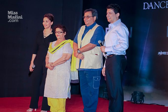 Madhuri,Saroj Khan, Jakie Shroff and Subhash Ghai