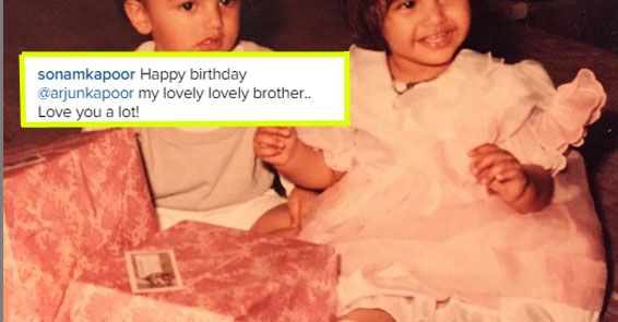 Photo Alert: Sonam Kapoor’s Birthday Wish To Arjun Kapoor Will Make You Go Aww!