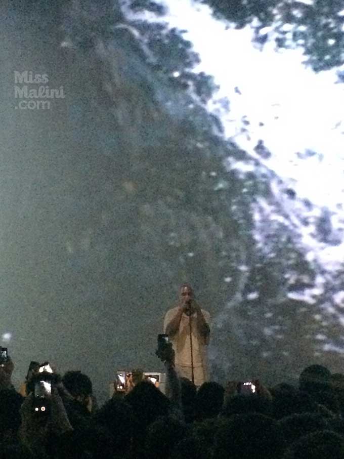 Kanye West performs at Louis Vuitton Fondation
