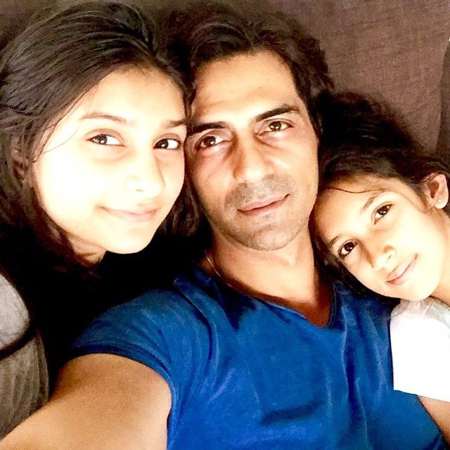 Arjun Rampal with his daughters | Source: Instagram |