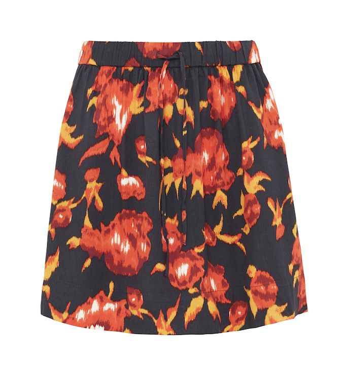 Gap Orange flower pattern skirt