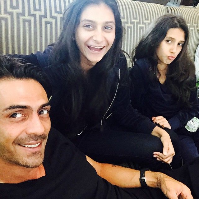 Arjun Rampal with his daughters | Source: Instagram |