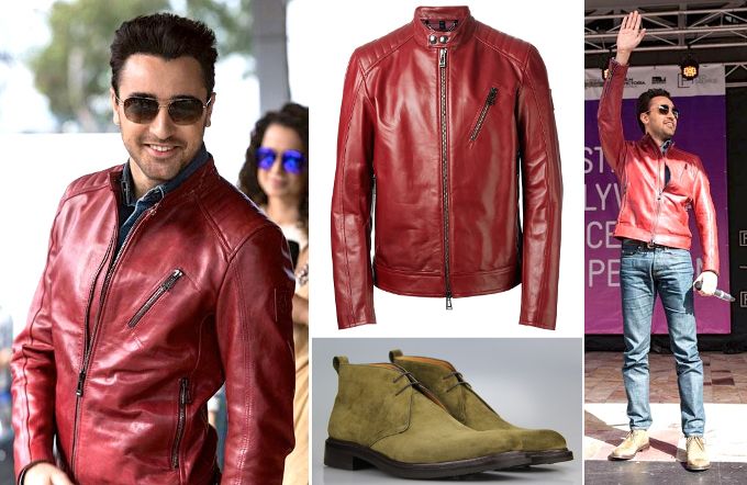 Imran Khan in Belstaff 'K-Racer’ biker jacket and O’Keeffe ‘Felix’ cashmere suede chukka boots at the Telstra Bollywood Dance Competition (Photo courtesy | IFFM/Farfetch/O’Keeffe)