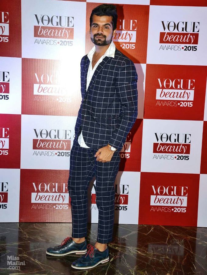 Parikshat Wadhwani in Zara and Jack & Jones at the Vogue Beauty Awards 2015