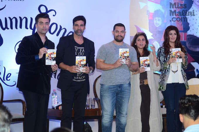 Karan Johar, Akshay Kumar, Aamir Khan, Dimple Kapadia and Twinkle Khanna
