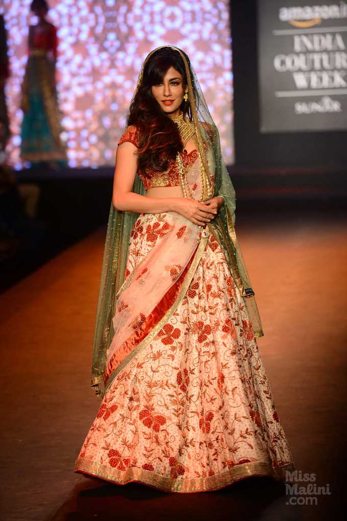 Chitrangada Singh for Debarun at Amazon India Fashion Week.