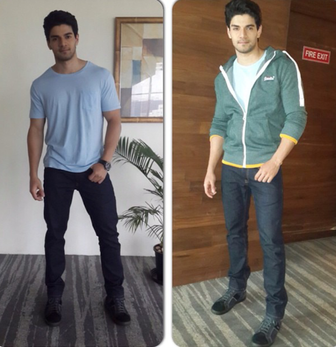 Suraj Pancholi in a Gant t-shirt, Superdry hoodie, and United Colors Of Benetton jeans (Source: Instagram | @abhilashatd)