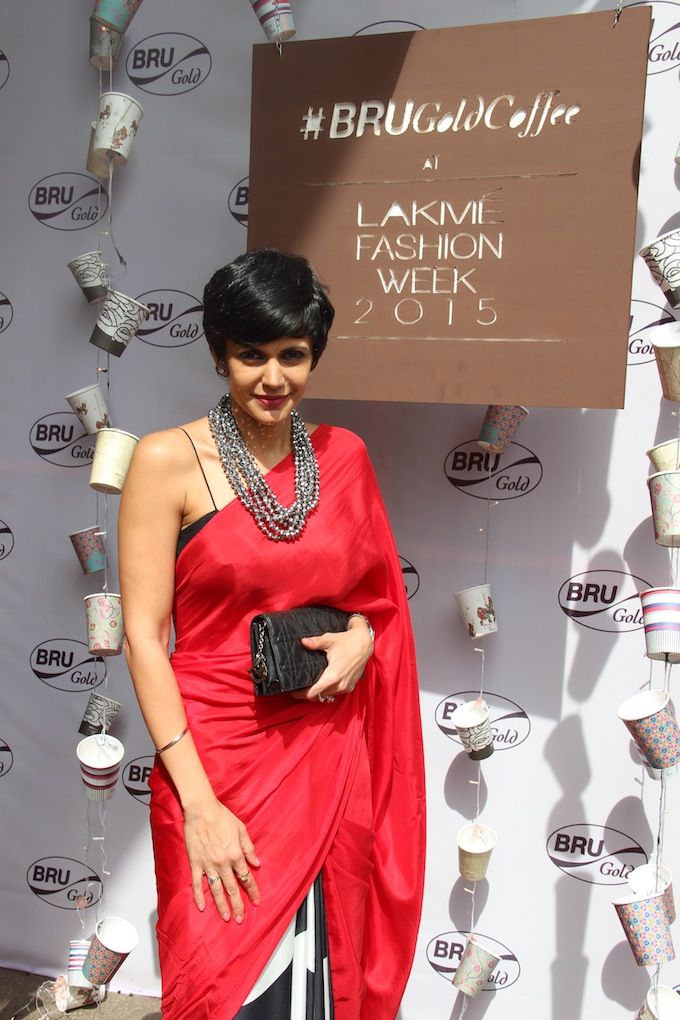 Mandira Bedi at Bru Gold Cafe