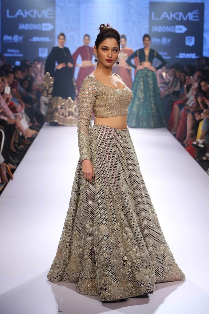 Tamannah Bhatia for Neeta Lulla for Lakme Salon Bridal Show at Lakme Fashion Week WF 2015