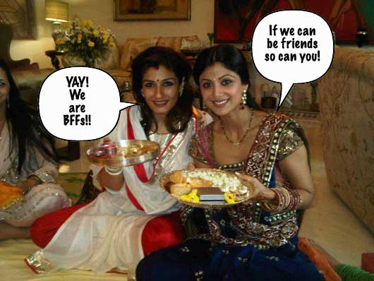 Raveena Tandon and Shilpa Shetty