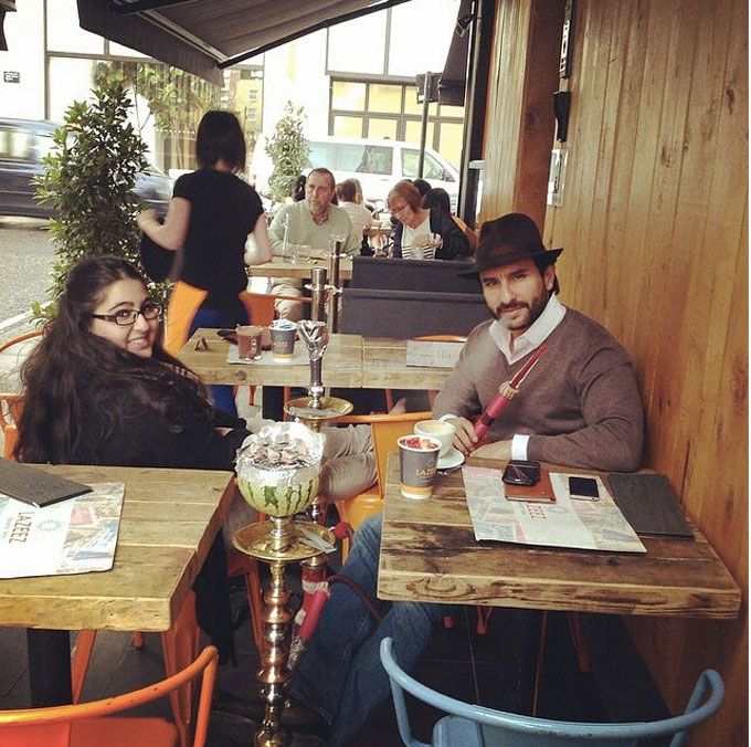 Spotted: Saif Ali Khan On A Lunch Date With His Daughter Sara Ali Khan In London