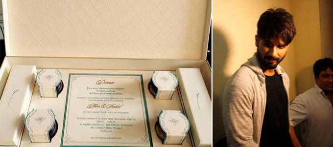 Aww! THIS Is How Shahid Kapoor Designed His Own Wedding Card