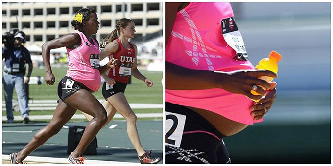 This Woman Ran An 800 Metre Race While She Was 8 Months Pregnant!