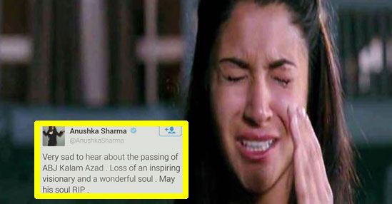 Oops! Anushka Sharma’s Awkward Tweet About APJ Abdul Kalam Lands Her In Trouble!