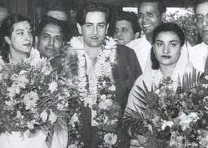Nargis Fakhri, Raj Kapoor and Krishna Raj Kapoor