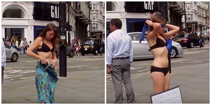 This Young Lady Publicly Undresses In Broad Daylight And It’s OH So Inspiring.