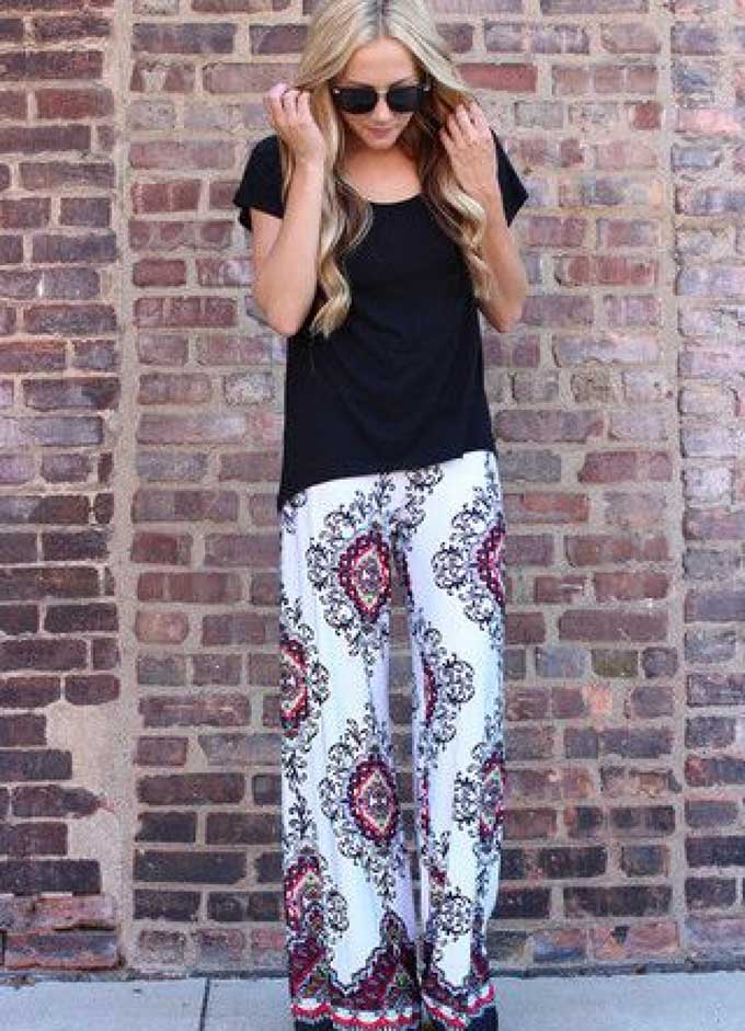 Palazzo pants fit all sizes to perfection. Pic: renitaonbohotrends.blogspot.com