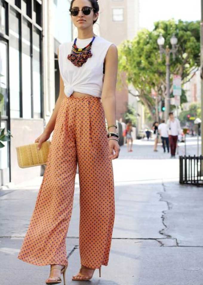 The perfect Sunday brunch outfit. Pair these pants with heels and suddenly you're 6 feet tall. Pic: bloglovin.com