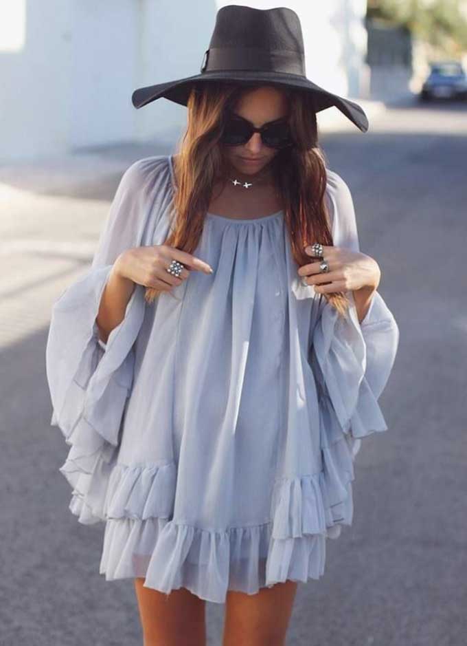 Boho dresses are a must for that one piece layering trick.Pic: Bohogirl.blogspot.com