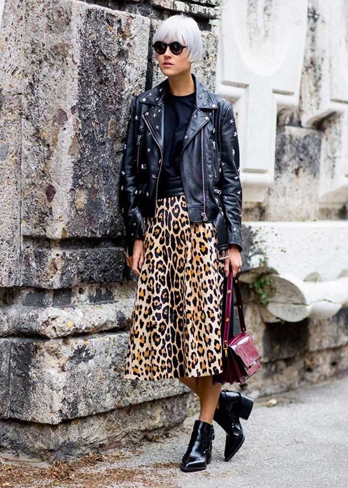 Go for animal printed culottes for that rocker girl look. Pic: bloglovin.com