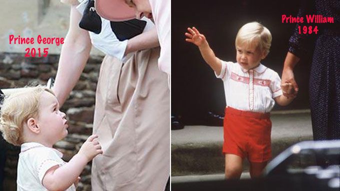 Aww! Prince George Just Wore A Similar Outfit As His Dad Did At The Very Same Age