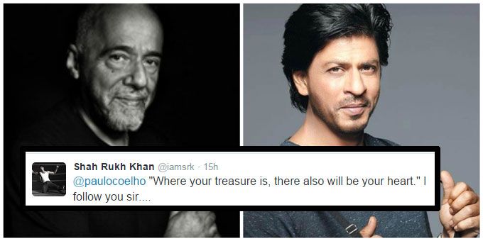 Whoa! Alchemist Author Paulo Coelho &#038; Shah Rukh Khan Are Bonding Over My Name Is Khan On Twitter!