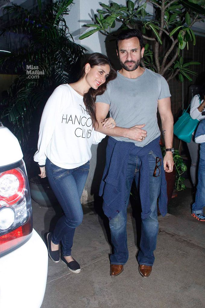 So Cute! Saif Ali Khan &#038; Kareena Kapoor Attend Phantom Screening Arm-In-Arm