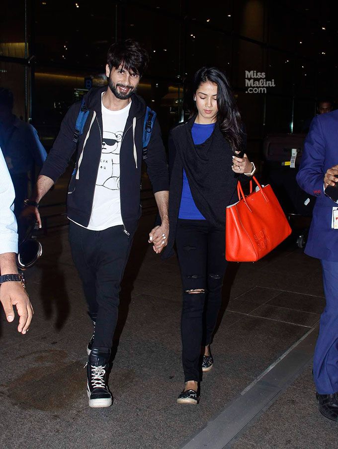 Airport Spotting: Shahid Kapoor & Mira Rajput Return From Their Honeymoon