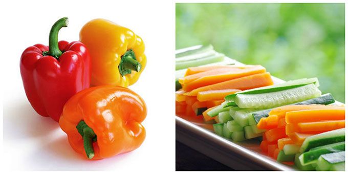 Bell Peppers, Carrots & Cucumbers