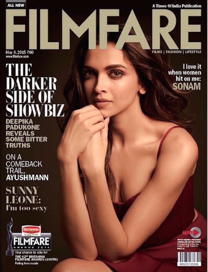 Deepika Padukone on the cover of Filmfare
