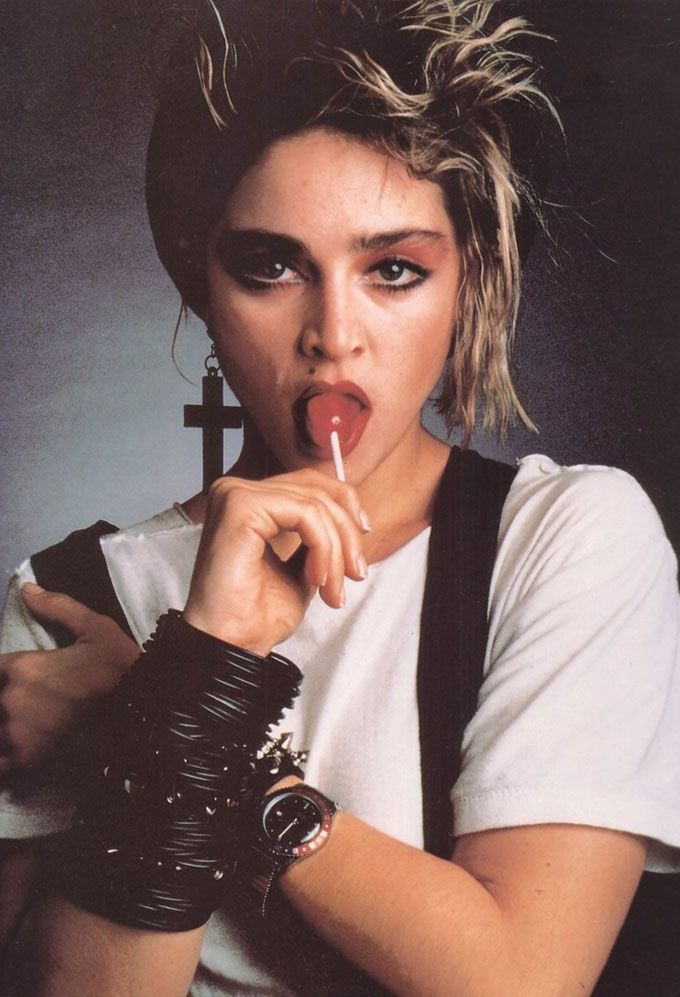 Madonna's 80s street punk look
