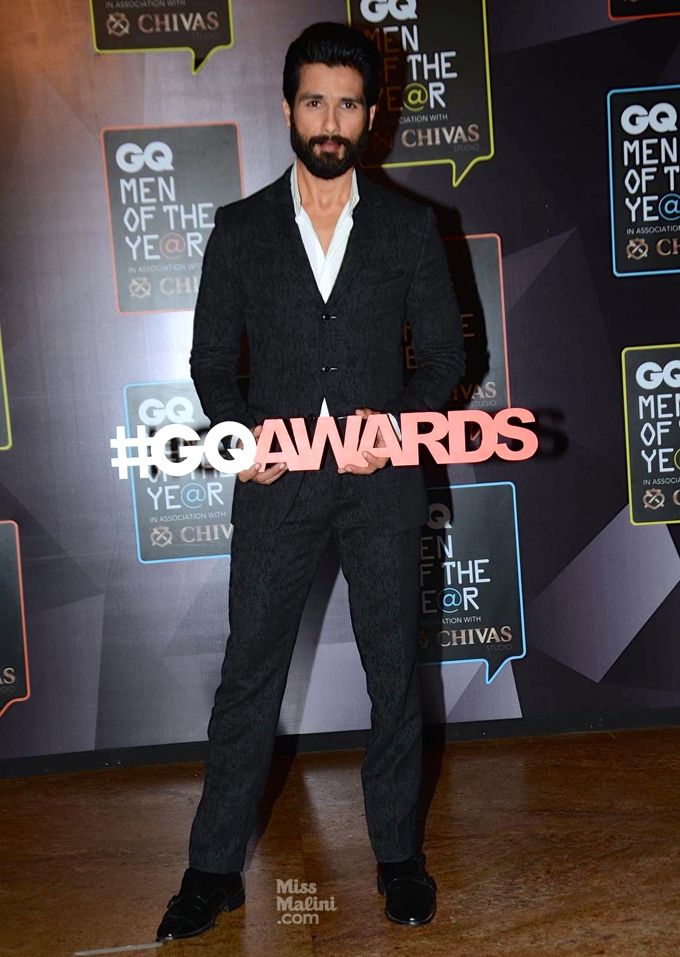 Shahid Kapoor in John Varvatos at the 2015 GQ Men Of The Year Awards (Photo courtesy | Viral Bhayani)