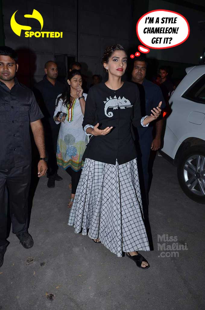 Sonam Kapoor Makes Indo-Western Casuals Edgy &#038; Cool For The Upcoming Winter!