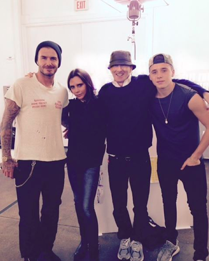 David, Victoria, & Brooklyn Beckham (Instagram |@victoriabeckham)