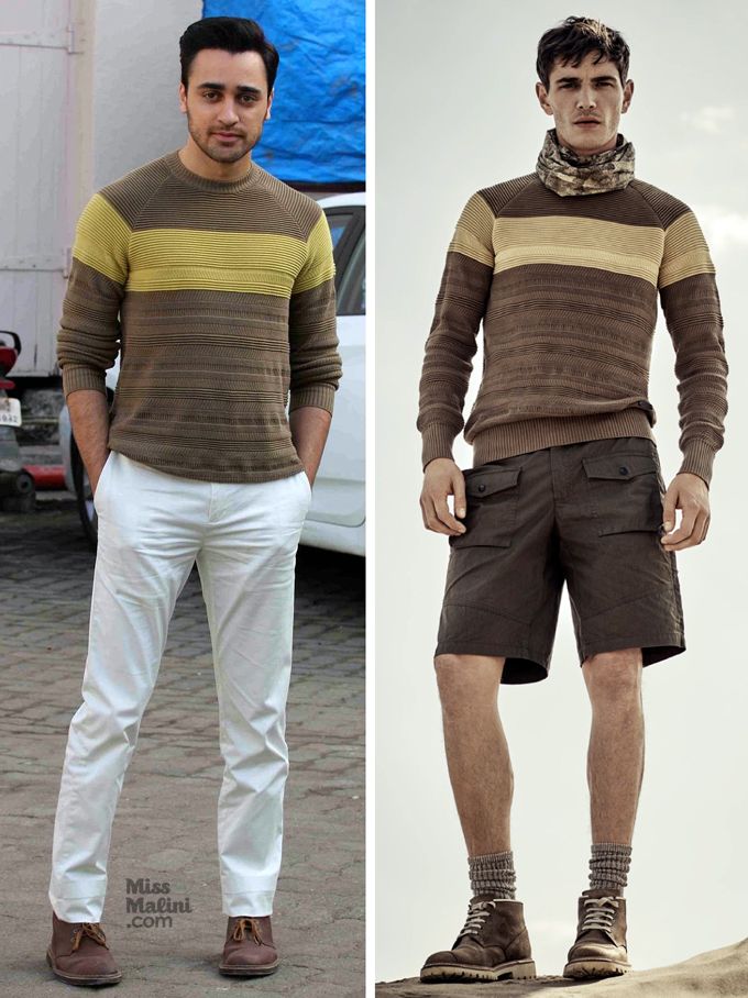 Imran Khan in Belstaff ‘Keagan’ knitwear from pre-spring 2016 collection, Brooks Brothers and Clarks Shoes during ‘Katti Batti’ promotions ((Photo courtesy | Viral Bhayanii/Belstaff)