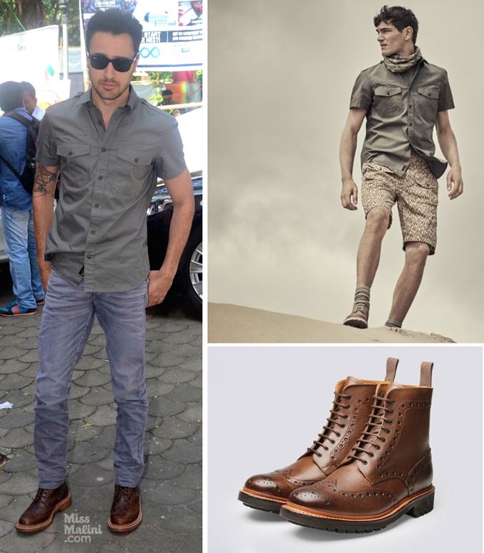 Imran Khan in Belstaff ‘Simon’ shirt from pre-spring 2016 collection, G-Star Raw and Grenson to promote ‘Katti Batti’ at Sophia College (Photo courtesy | Viral Bhayani/Belstaff/Grenson)