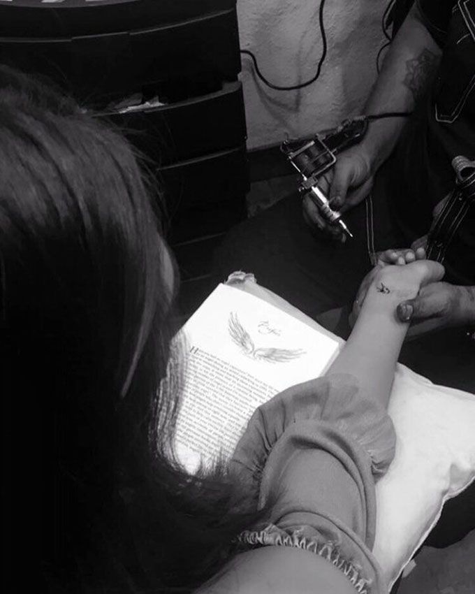 Can You Guess Which Actress Is Getting Wings Inked?