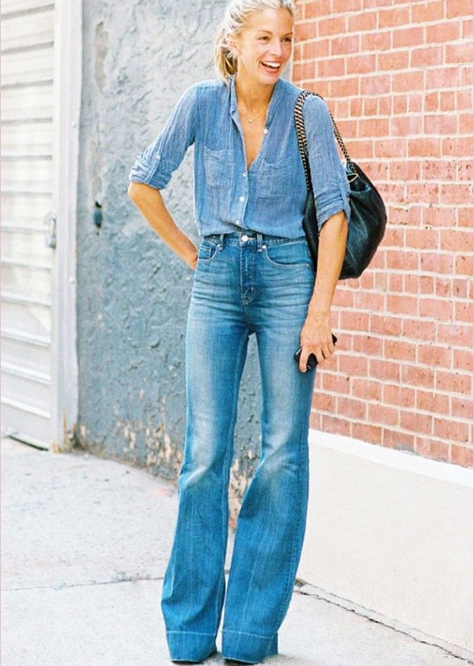You can double denim with these jeans. They are even more impactful with flares. Pic: tumblr.com