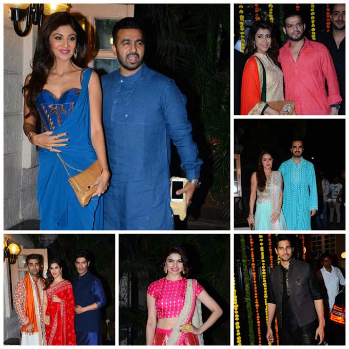PHOTOS: Karan Johar, Sidharth Malhotra, Sushant &#038; Ankita, Shilpa Shetty &#038; Abhishek Bachchan At Ekta Kapoor’s Diwali Party!
