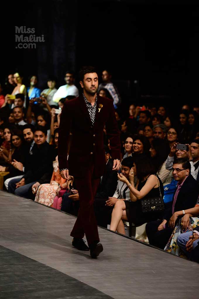 Ranbir Kapoor for Manish Malhotra at Lakme Fashion Week Winter/Festive 2015