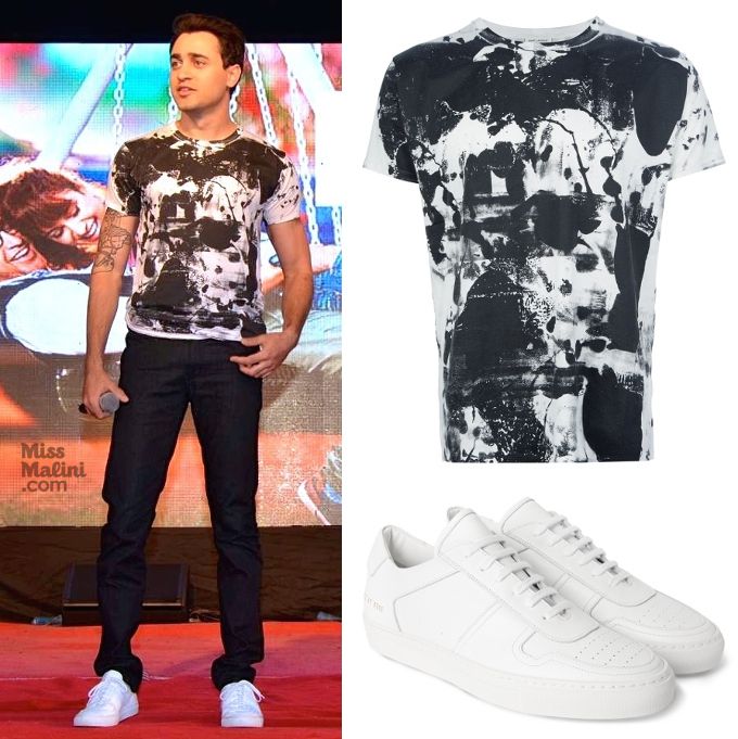 Imran Khan in Saint Laurent, Armani Jeans and Common Projects to promote ‘Katti Batti’ at NM College’s Umang Festival (Photo courtesy | Viral Bhayani)
