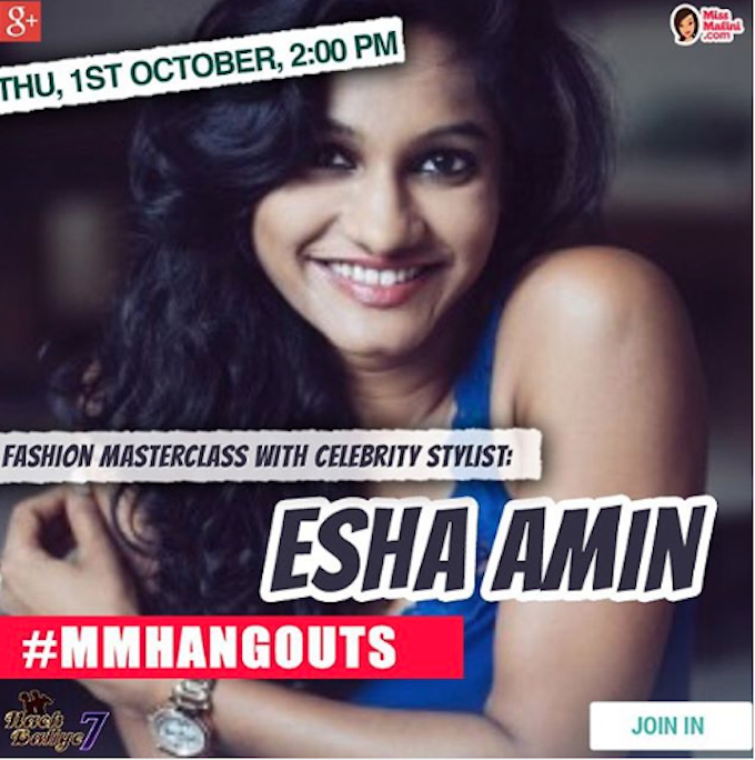 Watch Live: Team MissMalini’s Fashion Masterclass With Celebrity Stylist, Esha Amin!
