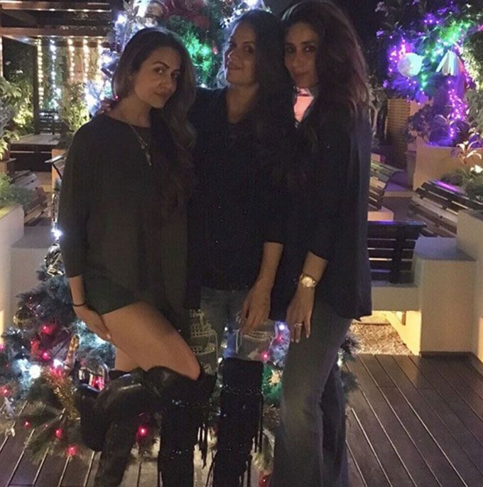 Kareena Kapoor Khan, Amrita Arora and Mallika Bhat (Source: Instagram)